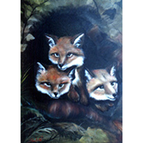 Bob Ross How To Painting Packet Wildlife Baby Foxes Quality