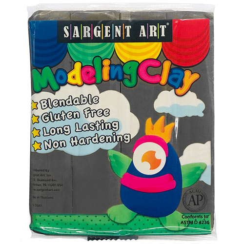 Sargent Modeling Clay 1lb Gray Quality Art Inc School And Fine   Sar22 4084 