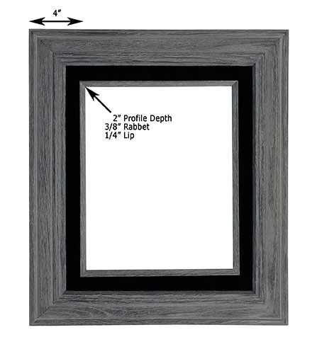 Deluxe Frame Drift Grey with Black Liner – 24″ x 48″ - Quality Art, Inc ...